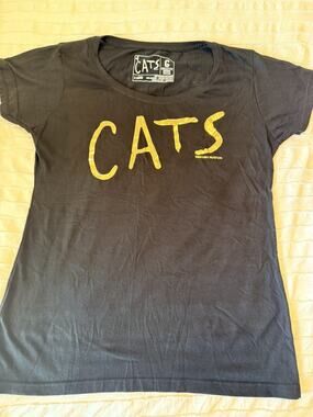 CATS Creative Goods Theatre Play Tshirt Women’s XL Black Gold Graphic